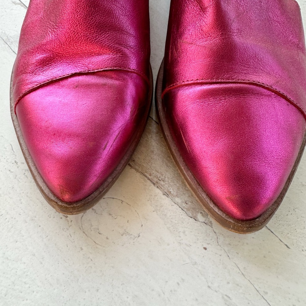 Free People Metallic Pink Leather D'Orsay Flats - Picture 10 of 16
